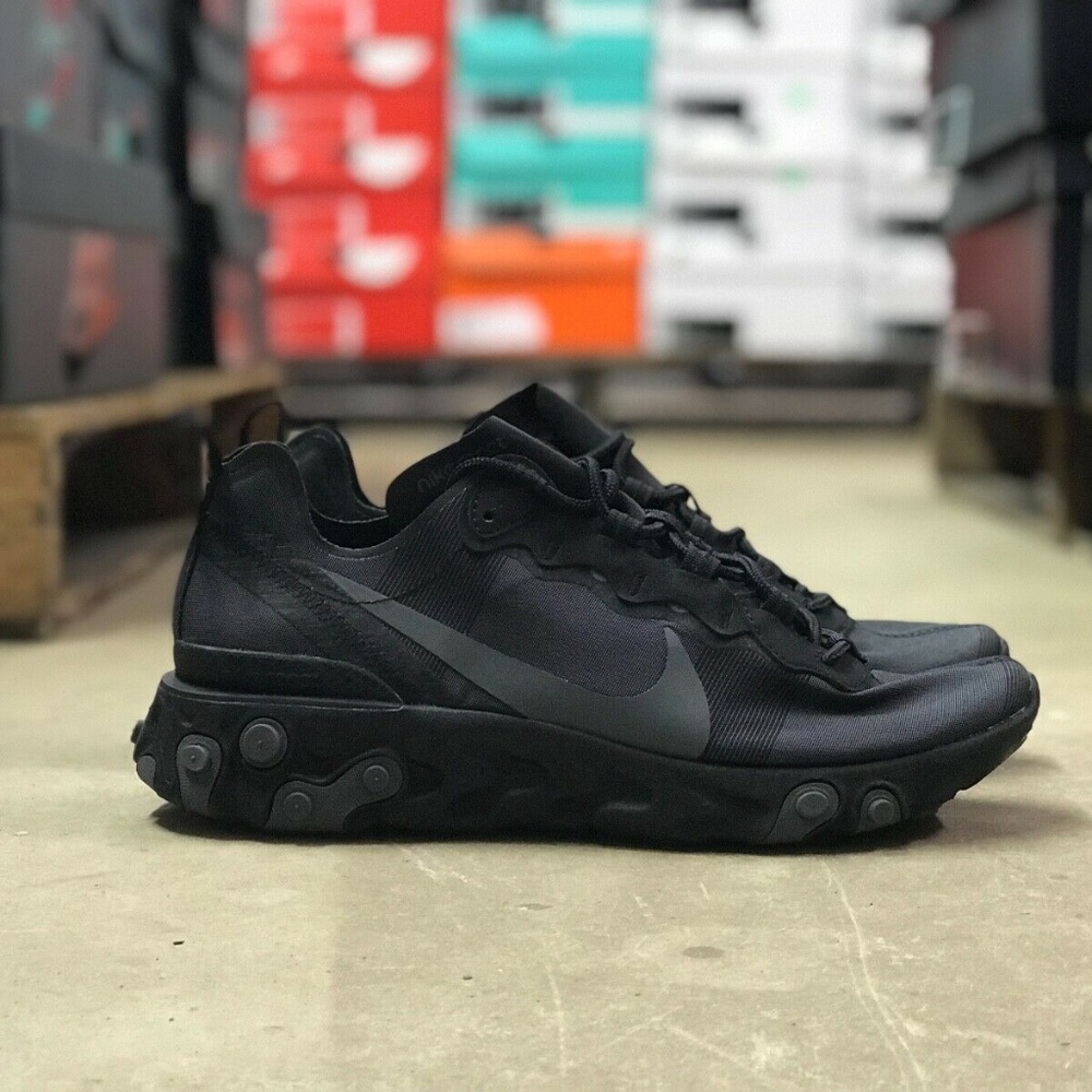 NEW ⚫ Nike React Element 55 Mens Runners Size 8 - Picture 1 of 7